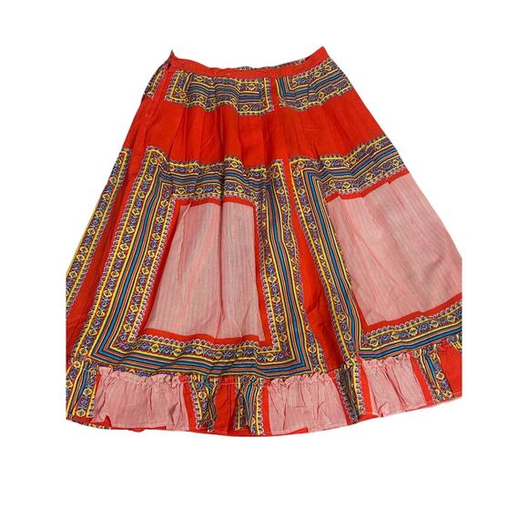 Women's Ruffle Midi Mixed Print Skirt Size Small? Gypsy Boho Festival Hippie - Picture 5 of 7